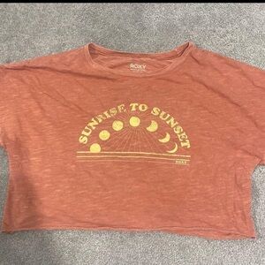 Roxy orange crop top